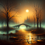 Der Fall im Flusstal – Illustration