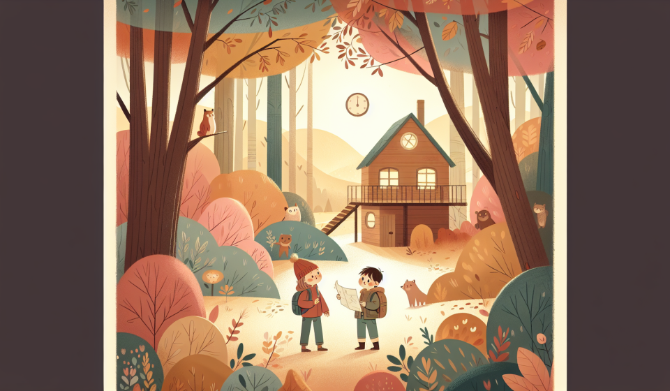 Der verborgene Schatz im Baumhaus – Illustration