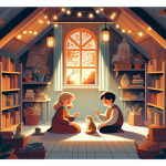 Ein Rätsel im Dachboden – Illustration