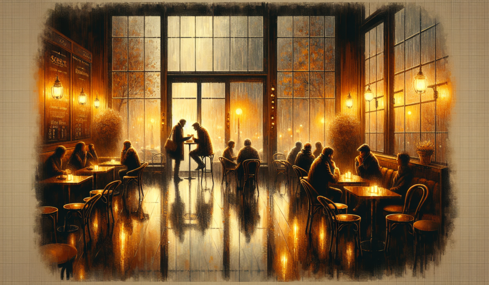 Ein verlassener Tisch. Eine neue Liebe. – Illustration