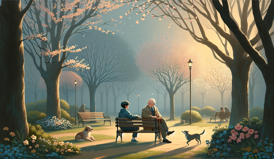 Eine Geschichte im Park – Illustration