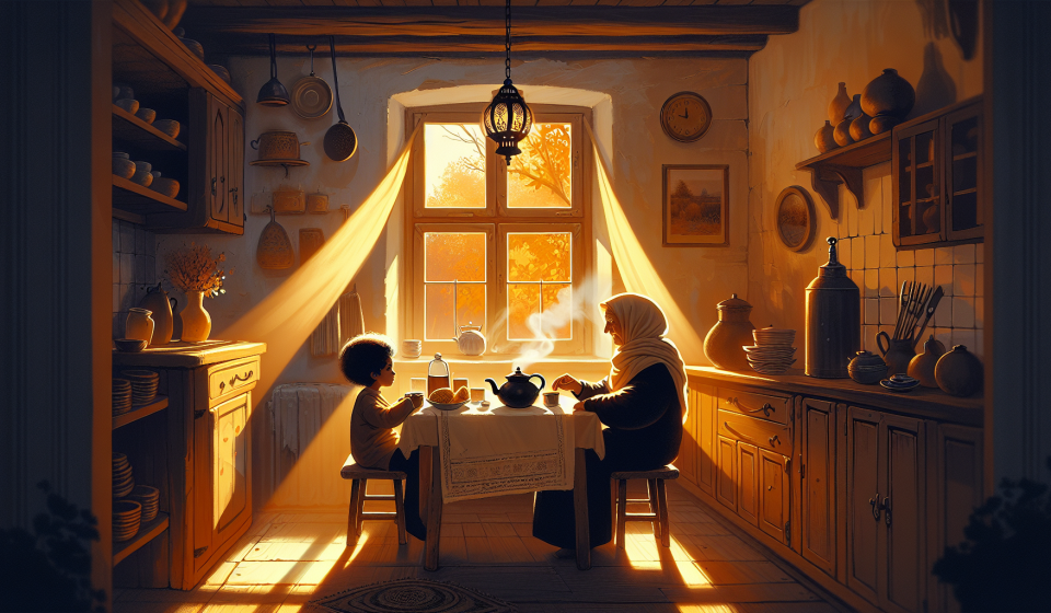 Eine Teestunde erinnert an das, was zählt – Illustration