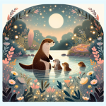 Ella entdeckt das Glitzern im Wasser – Illustration