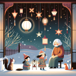 Emmy hört das Lied der Sterne – Illustration