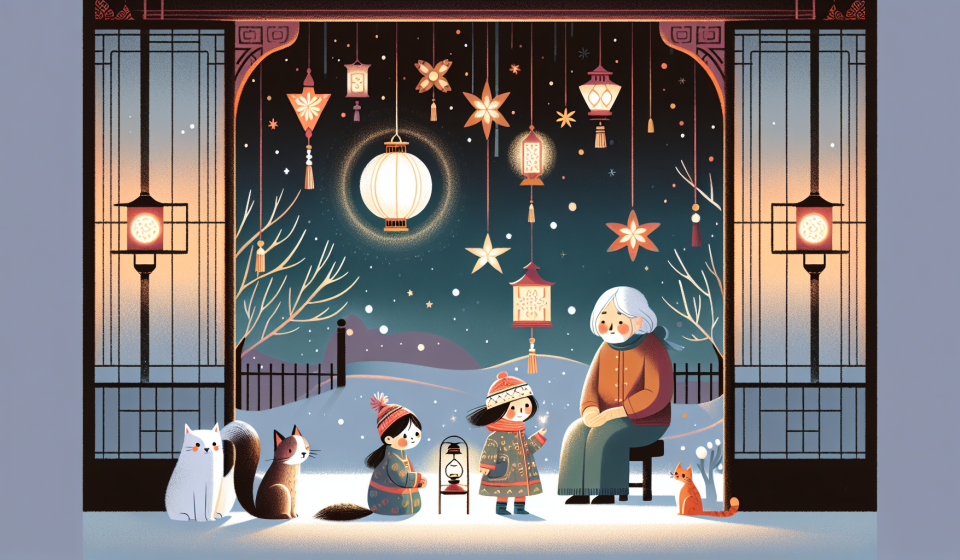 Emmy hört das Lied der Sterne – Illustration