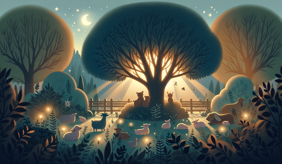 Lea und der leuchtende Baum – Illustration