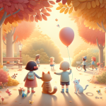 Ein Wanderer folgt einem geheimnisvollen Licht Lilly und der verlorene Ballon – Illustration