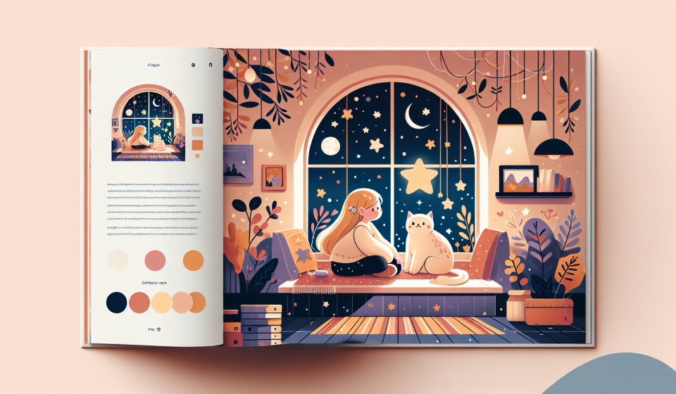 Lilly zählt die Sterne – Illustration