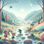 Lina und das Geheimnis des Regenbogens – Illustration