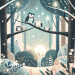 Luna, die schüchterne Eule – Illustration