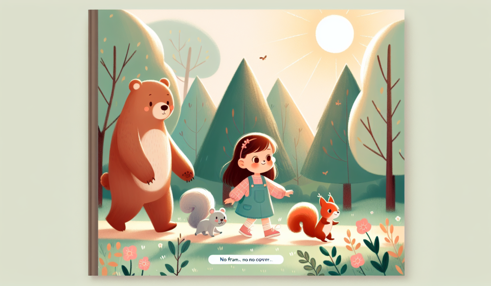 Mia und der freundliche Brummbär – Illustration