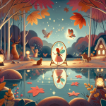 Mira entdeckt einen geheimnisvollen Spiegel – Illustration