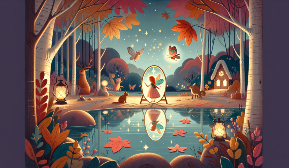 Mira entdeckt einen geheimnisvollen Spiegel – Illustration