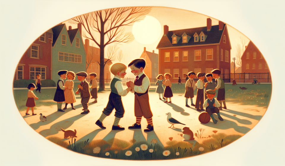 Tom und der neue Schüler – Illustration