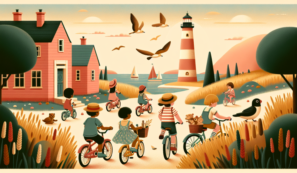 Das Fahrrad zum Leuchtturm – Illustration