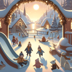 Das Versteck unter der Eisrutsche – Illustration