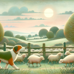 Der Abendzug der Schafe – Illustration