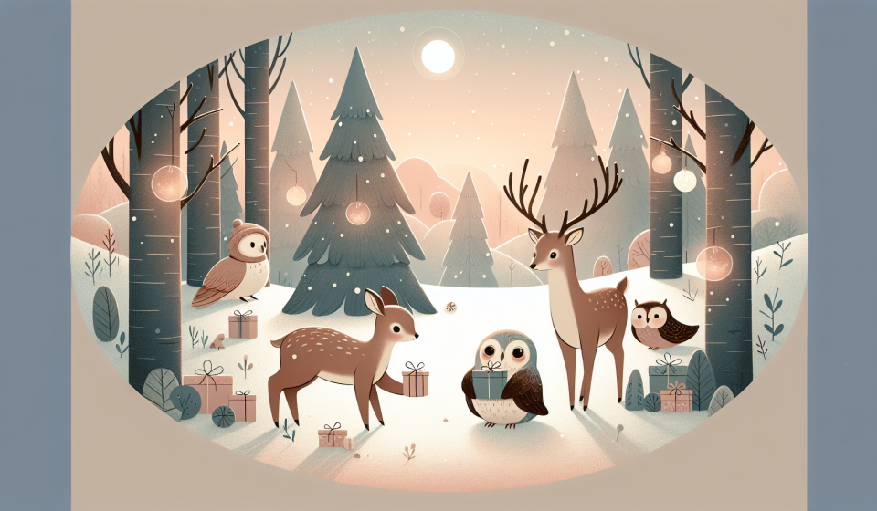 Der Hirschexpress im Tannenwald – Illustration