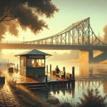 Der Kaffee am Fluss – Illustration