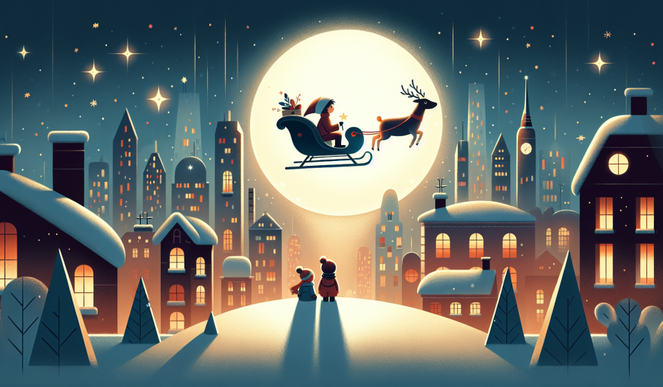 Der Mondschlitten der Träume – Illustration