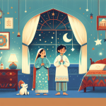 Der Pyjama aus Sternenwolle – Illustration