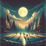 Der Schatten hinter dem Eislaufplatz – Illustration