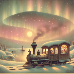 Der Traumzug nach Nordlicht – Illustration