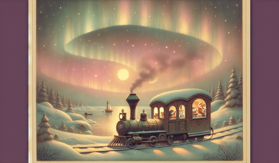 Der Traumzug nach Nordlicht – Illustration