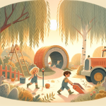 Der Tunnel unter dem Spielplatz – Illustration