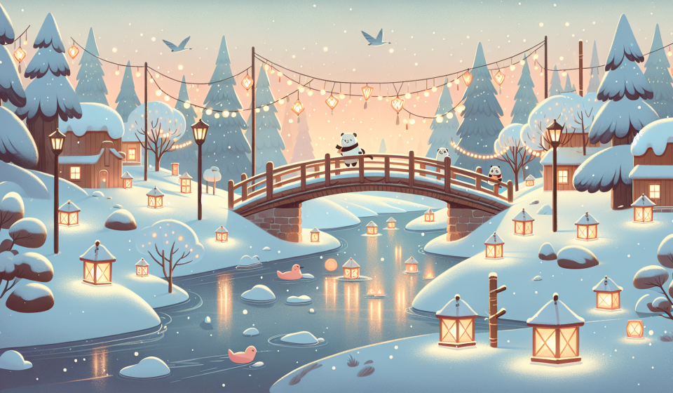 Die Brücke aus Schneelichtern – Illustration