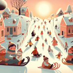 Die Drei vom Rodelhügel – Illustration