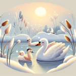 Die Enten auf dem Eisweg – Illustration