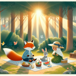 Die Füchsin und der Sommerhut – Illustration