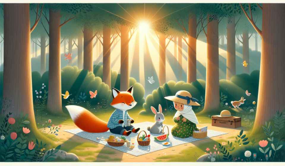 Die Füchsin und der Sommerhut – Illustration