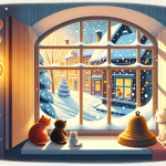 Die Gutenacht-Glocke im Fenster – Illustration