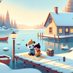 Die Karte des gefrorenen Sees – Illustration