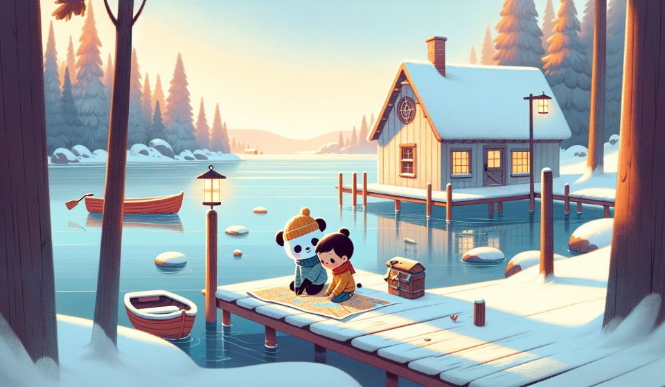 Die Karte des gefrorenen Sees – Illustration