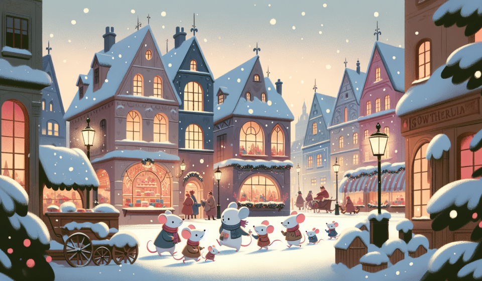 Die Mäuse und der Lebkuchenmond – Illustration