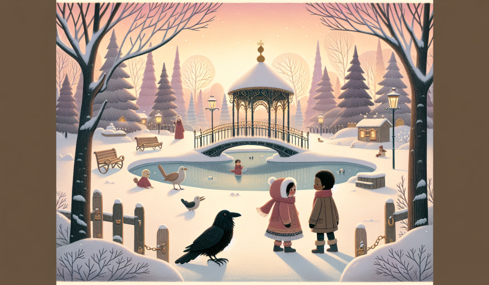 Die Silberfeder des Winterschimmers – Illustration