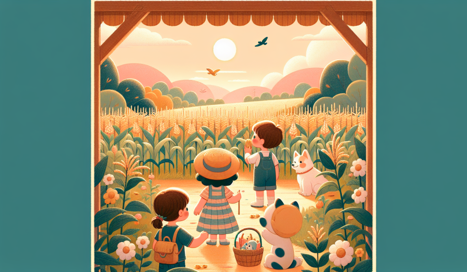 Die Spur im Kornfeld – Illustration