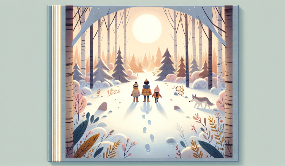 Die Spur im Schneewald – Illustration