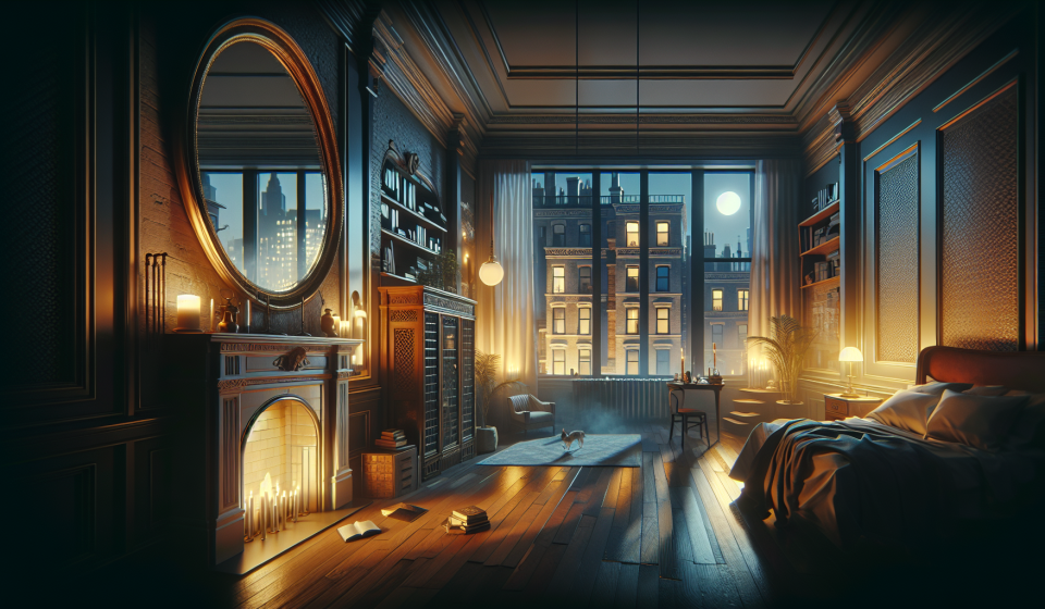 Die Tür im Spiegelglas – Illustration