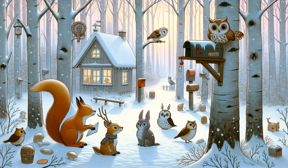 Die Winterpost der Tiere – Illustration