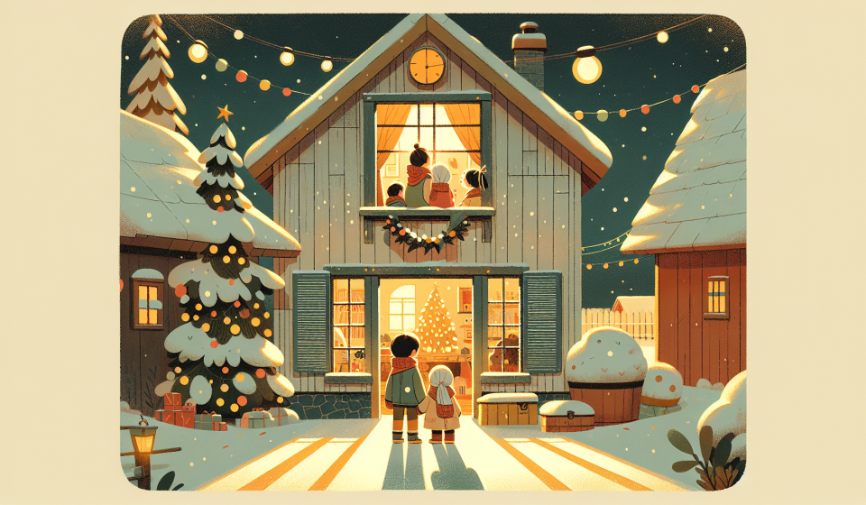 Die Wunschflocken über dem Dachboden – Illustration