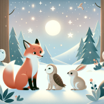 Stille Treppen im Altbau Flocke, der kleine Schneefuchs – Illustration