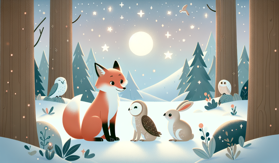Flocke, der kleine Schneefuchs – Illustration