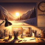 Notizen im Rand des Kalenders – Illustration