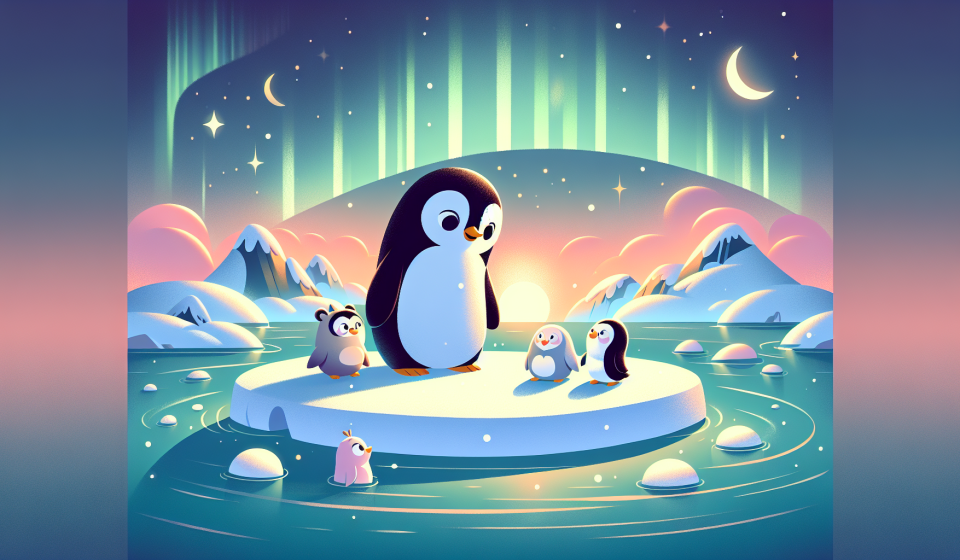 Pinguin Pauls langer Wunschbrief – Illustration