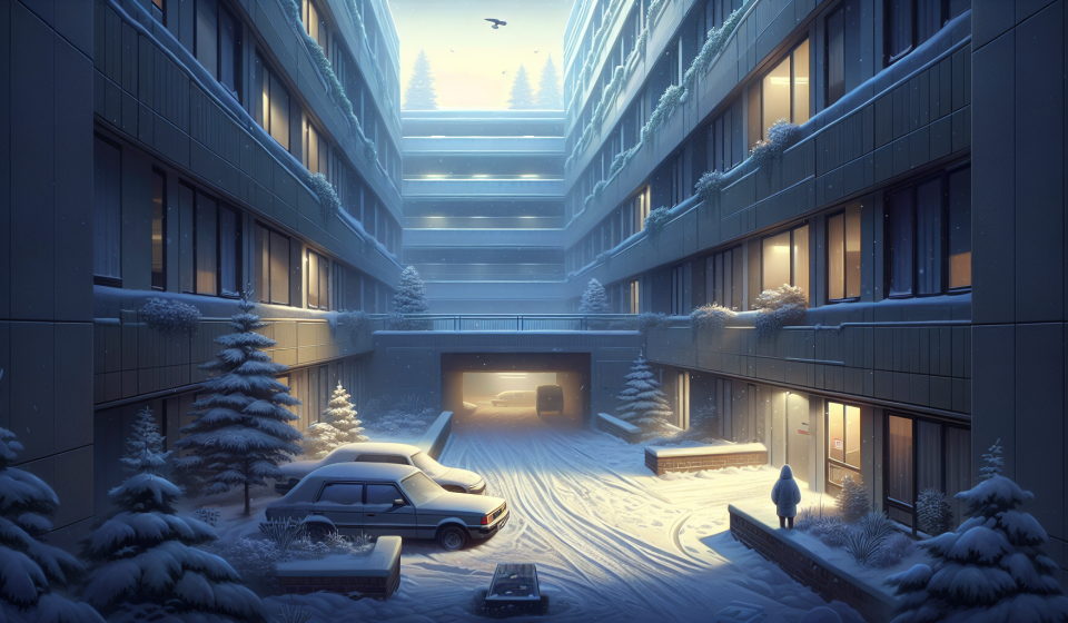 Spuren im ersten Schnee – Illustration