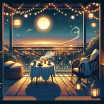 Stille auf dem Balkon – Illustration